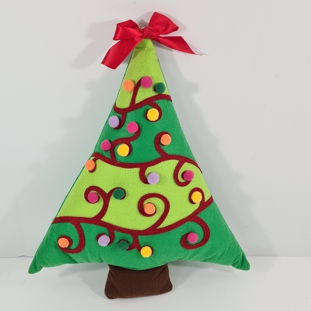 Felt Christmas Tree Accent Pillow